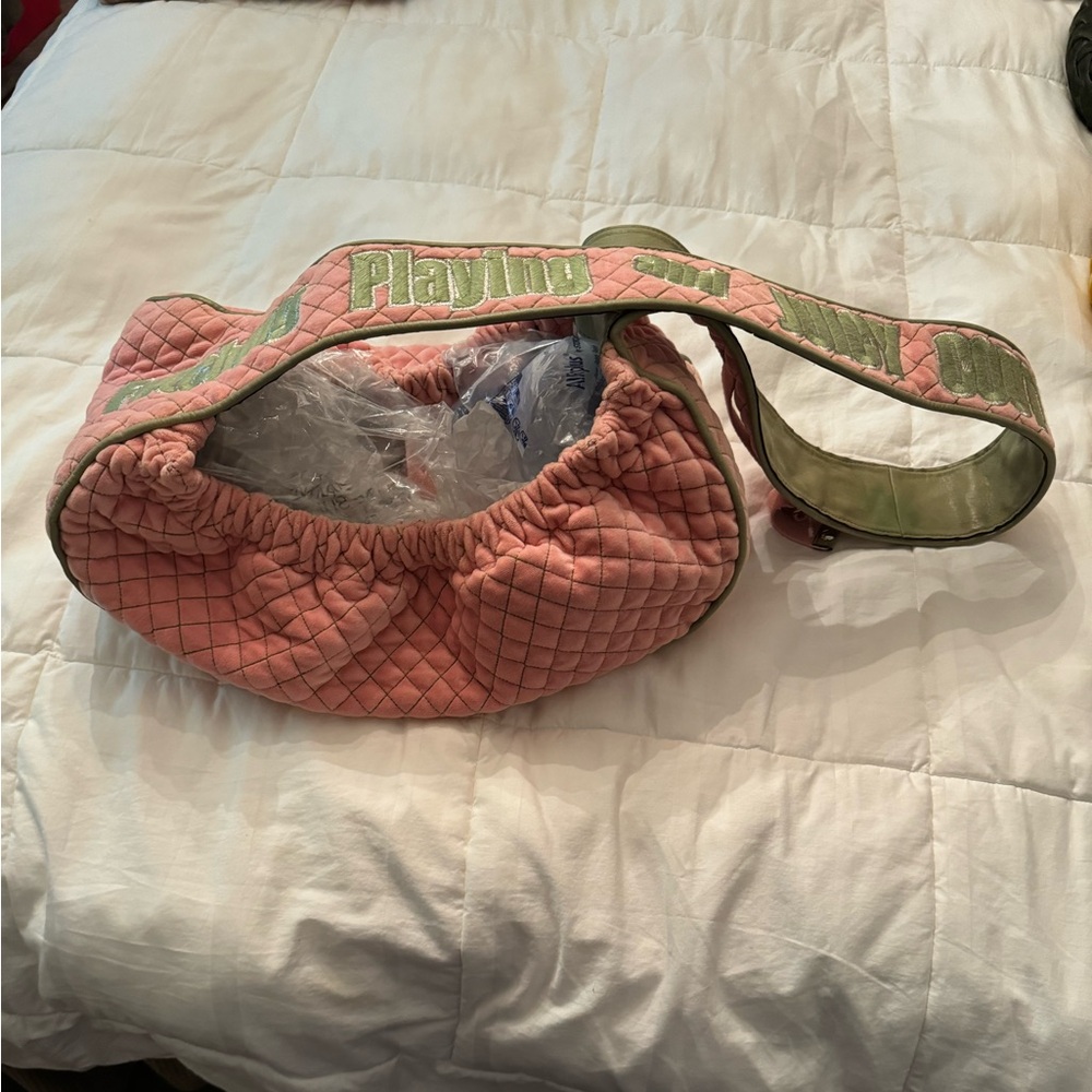 JuicyCouture pet bag vintage pink and green never used